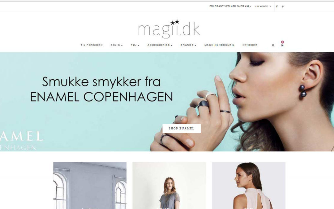 Konceptudvikling Magii.dk webshop