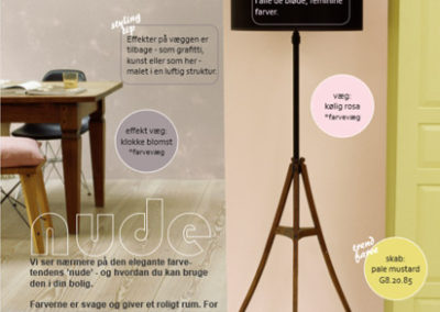 Redaktionelt oplæg til inspirationsflyer for Sadolin